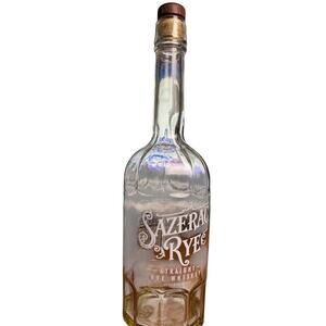 Sazerac Rye Straight Whiskey Empty Bottle750ML Collector Display Bar Man Cave